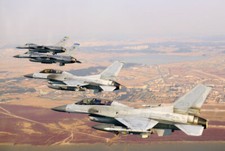 Listing image for MA10 Military Aircraft USAF F16 F-16 Fighting Falcon Fighter Jet Poster A2 A3