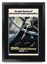 Listing image for 2001: A Space Odyssey Movie Poster Signed Printed Autograph A3 Framed