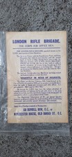 Listing image for Genuine WW1 recruitment Poster London Rifle Brigade British Military