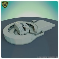 Listing image for Gibraltar 5.25" Naval Gun Battery Bunker scenery terrain model coastal fort FOW
