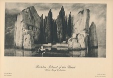 Listing image for 115+yr Old Original Antique Art Print ISLAND OF THE DEAD By Arnold Böcklin