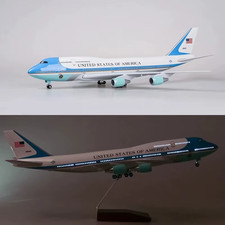 Listing image for Air Force One Model Plane 1:150 Boeing 747 18.5in LED Lights Resin High Detail