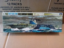 Listing image for Preowned Aoshima 1.700 scale H.M.S ILLUSTRIOUS AIRCRAFT CARRIER MODEL KIT
