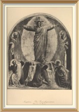 Listing image for 115+yr Old Original Antique ANGELICO Religious Art Print Jesus TRANSFIGURATION
