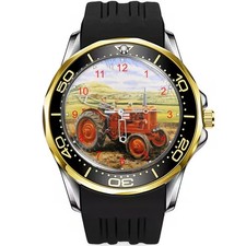 Listing image for Farmer Tractor Farming Country Rare Collectible Silicone Strap Wrist Watch