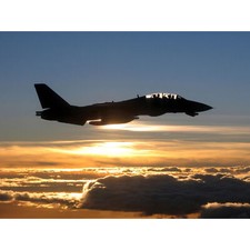 Listing image for US Navy F14D Tomcat Fighter Jet Silhouette Huge Wall Art Poster Print