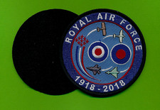 Listing image for RAF100 1918-2018 embroidered aviation patch hook & loop type (stick/peel) - New